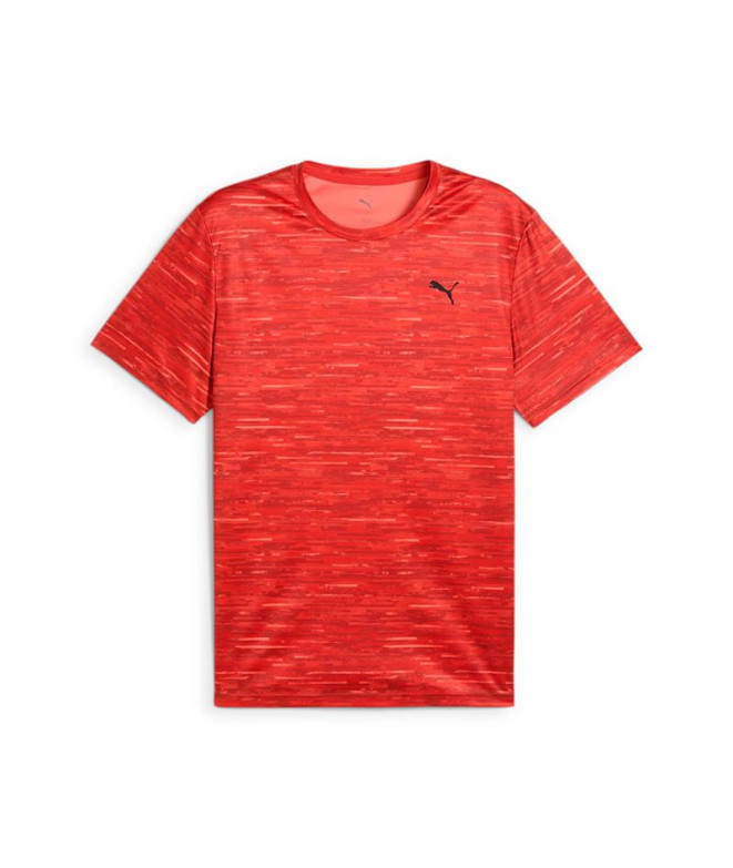 Camiseta de Fitness Puma M Tad Essentialsentials Aop,Red Fire, Hombre