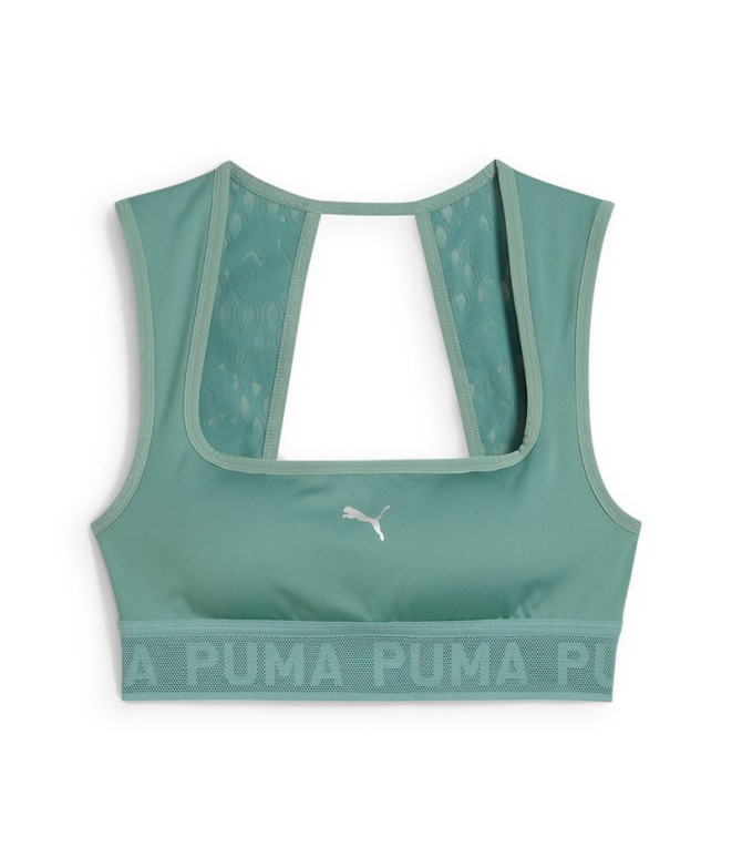 Sutiã esportivo De Fitness Puma Move Lace Bra, Lua Verde, Mulher