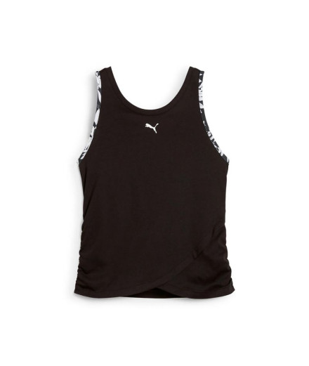 Camiseta de Fitness Puma Tropical Aop Tank, Preto, Mulher