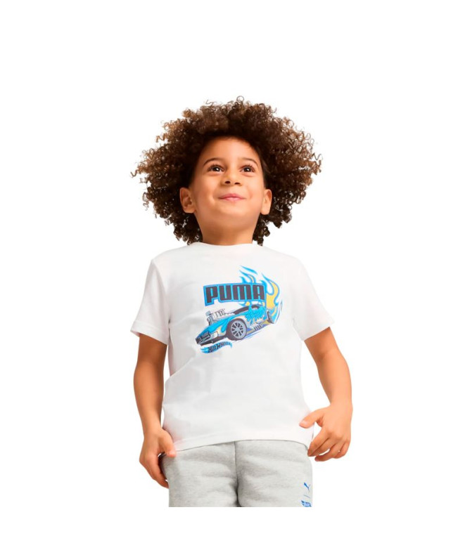 Camiseta Puma X Hot Wheels Gr, Whi Niño