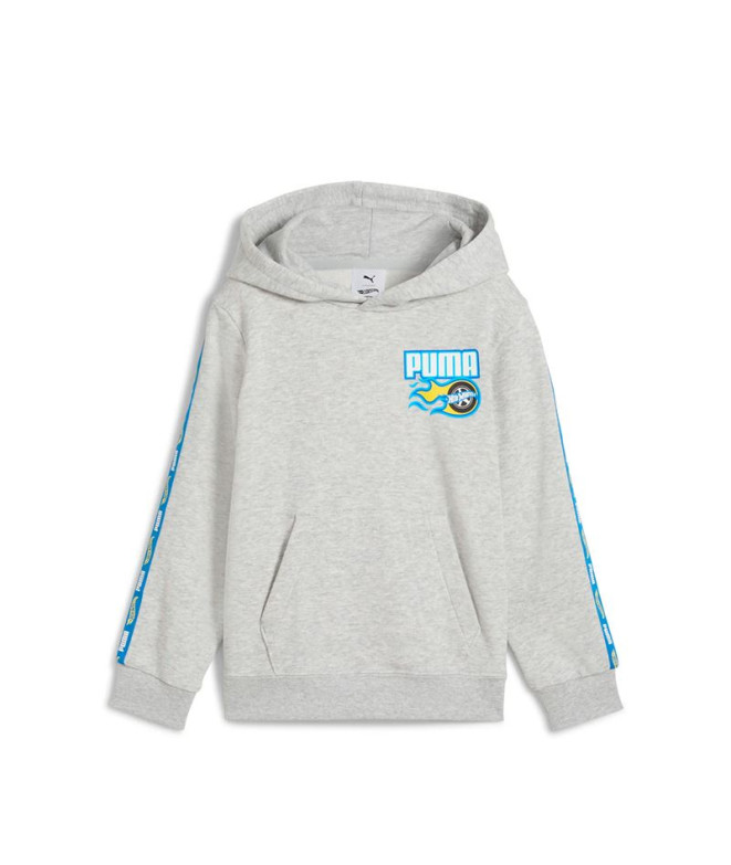 Sudadera Puma X Hot Wheels Ho,Light Gray He, Niño