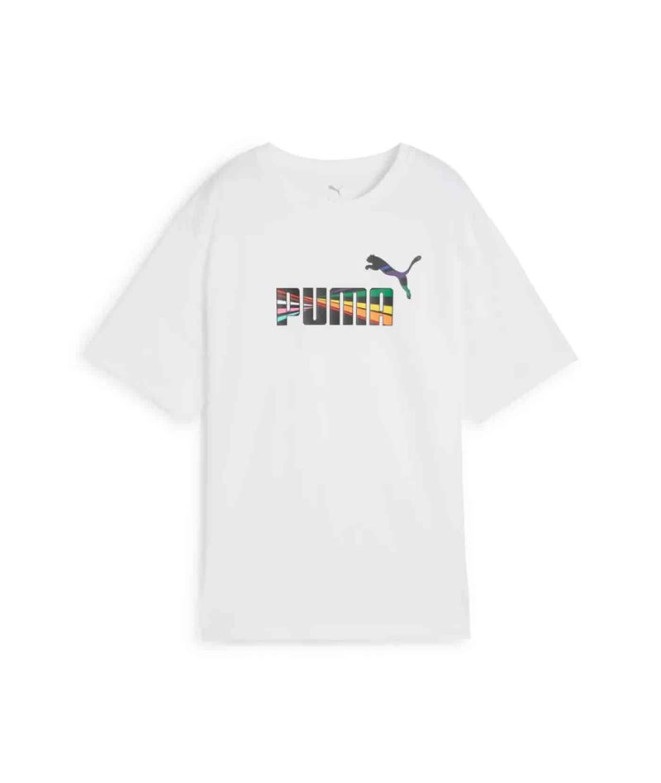 T-shirt Puma Love United Relaxed, Blanc Femme