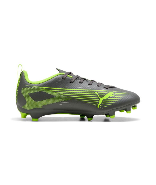 Botas de futebol Puma Ultra 5 Play Fg/Ag J Infantil Matte Aged Prateado