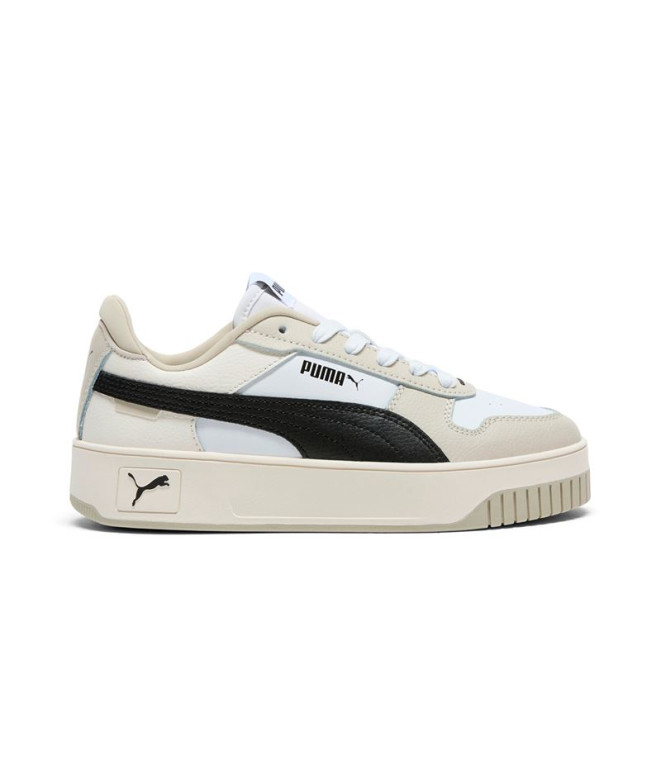 Zapatillas Puma Carina Street, White Black , Niña