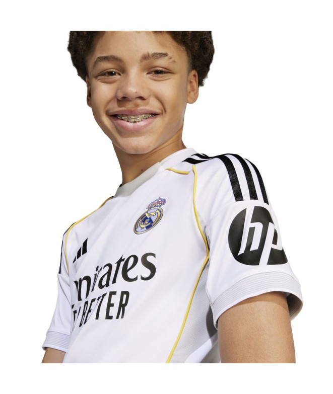 Camiseta de Futebol adidas Real H Jsy Infantil...