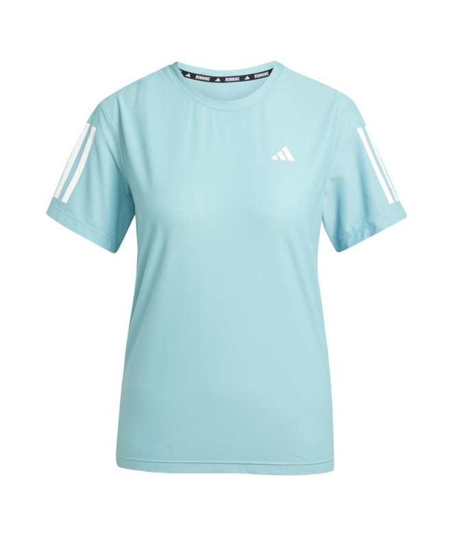 Camiseta de Running adidas Own the run B Mujer Azul