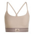 Sutiã esportivo de Fitness adidas Hyg Rib Bralett Mulher Marrom