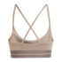 Sutiã esportivo de Fitness adidas Hyg Rib Bralett Mulher Marrom