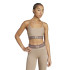 Sutiã esportivo de Fitness adidas Hyg Rib Bralett Mulher Marrom