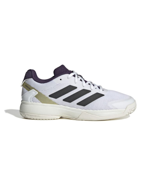 Zapatillas de Pádel adidas Ubersonic Infantil Blanco/Negro/Plata