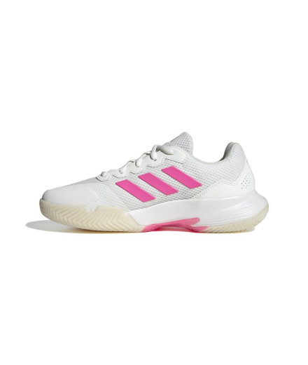 Chaussures de Pádel adidas Gamecourt 2 Femme Blanc/Rose 2