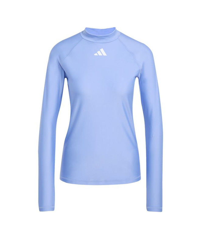 Bañador de Natación adidas Ls Rashgd Mujer Azul