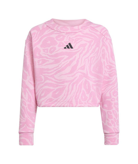 Sweat adidas Jg Future Icons Aop Haut Fille Rose Sweat adidas Jg Future Icons Aop Haut Fille Rose