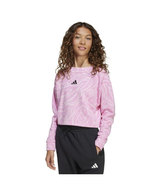 Moletom adidas Jg Future Icons Aop Top Menina Rosa