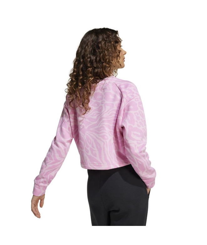 Sweat adidas Jg Future Icons Aop Haut Fille Rose