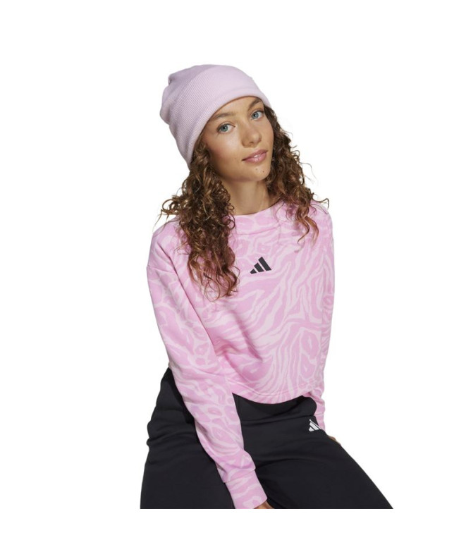 Sweat adidas Jg Future Icons Aop Haut Fille Rose