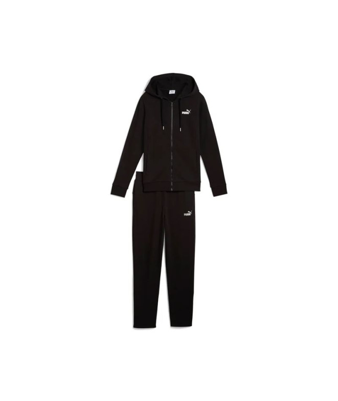 Fato de treino Puma Metallic Hooded Swea, Preto Mulher