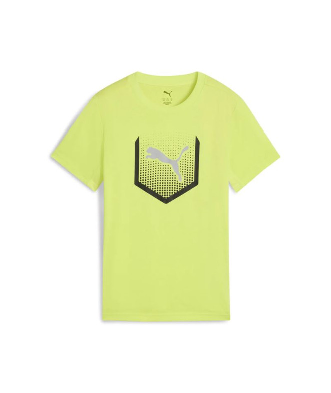 Camiseta Puma Active Sports Graphi,Lemon Sherbe Infantil