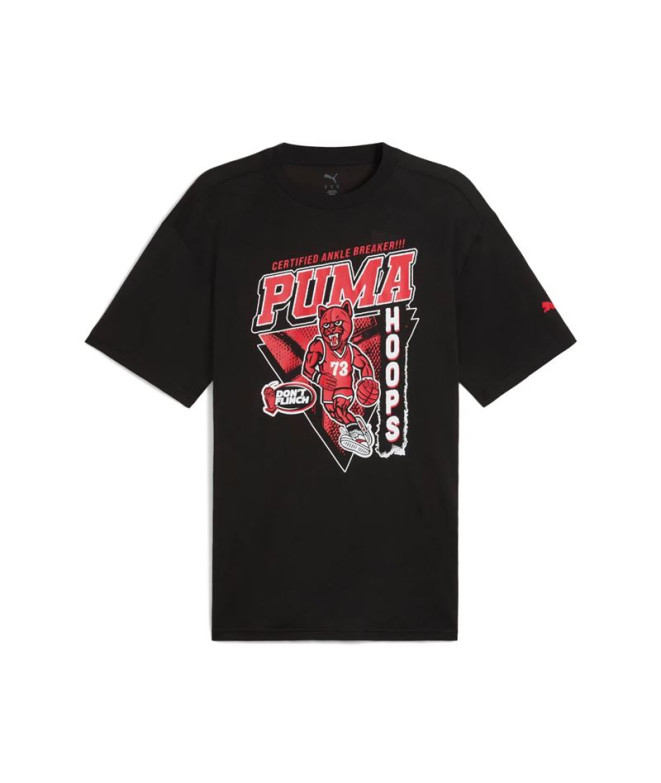 Camiseta de Basquetebol Puma Rival Rage 5, Preto, Homem