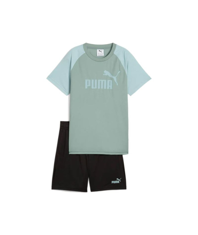 Chándal Puma Essentials No.1 Logo Poly T,Green Moon, Niño