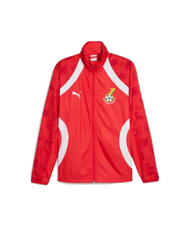 Veste De Football Puma Gfa Prematch Woven Rouge- Blanc Homme