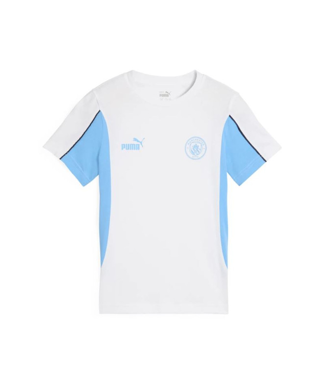 Camiseta de Futebol Puma Manchester City Ftblarchive Branco-Equipe Azul Claro Homem
