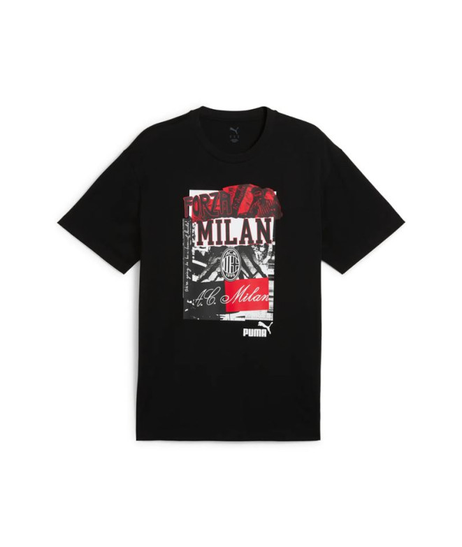 Camiseta de Futebol Puma AC Milan Ftblnrgy+ , Preto Para Al, Homem