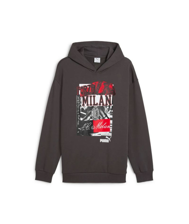 Sudadera de Fútbol Puma AC Milan Ftblnrgy+ ,Shadow Gray, Hombre