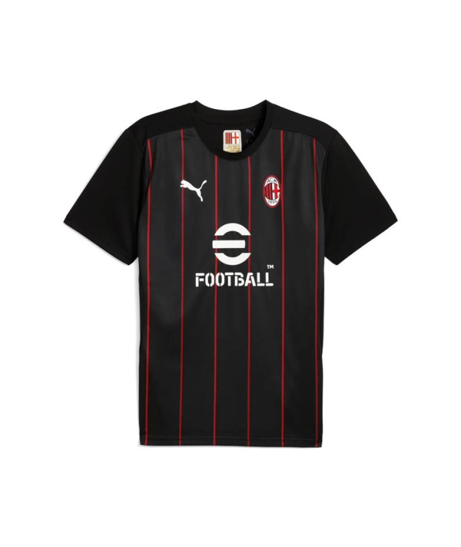 Sudadera de Fútbol Puma AC Milan Prematch Ss Jers, Black For, Hombre