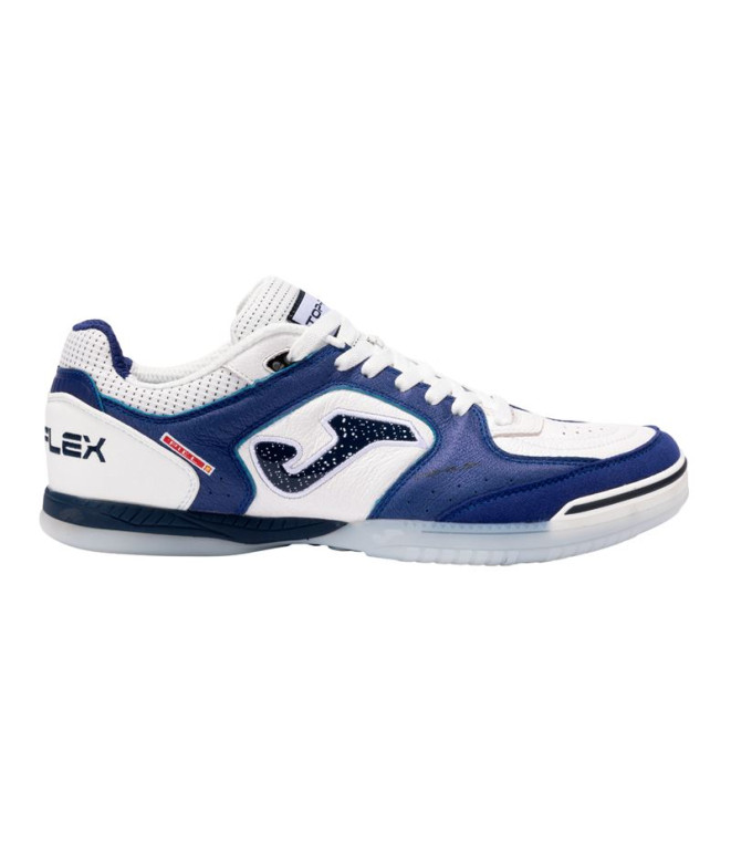 Chaussures de futsal Joma Haut Flex 2534 Blanc Royal Indoor Enfant