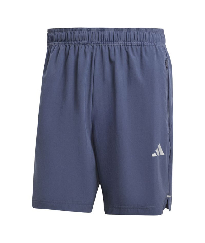 Pantalon de Fitness Gym+ 3 Bandas Woven Short Homme Bleu