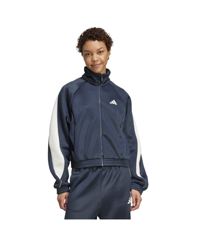 Moletom adidas Stadium Tt Mulher Azul Marinho