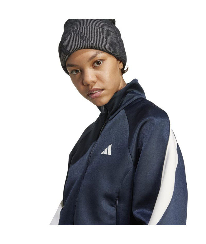 Moletom adidas Stadium Tt Mulher Azul Marinho