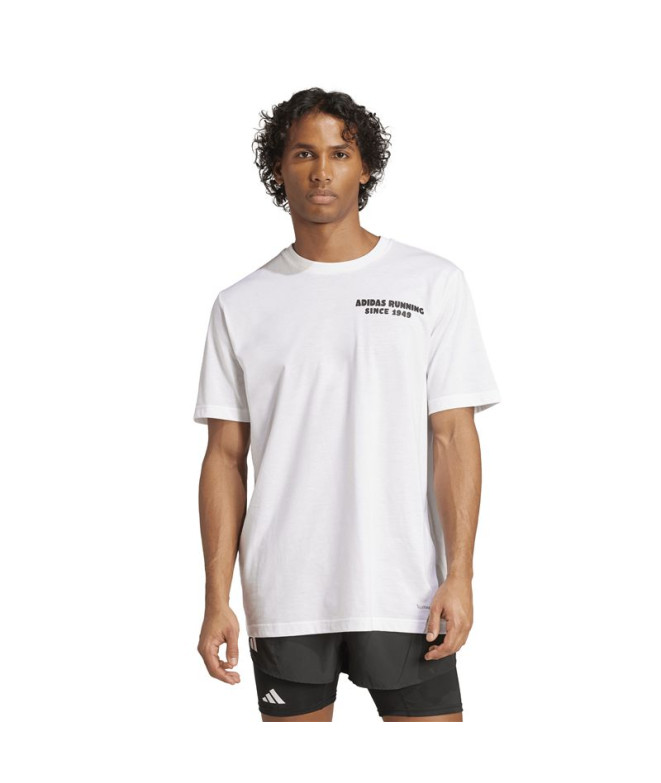 Camiseta de Running adidas Taco Homem Branco