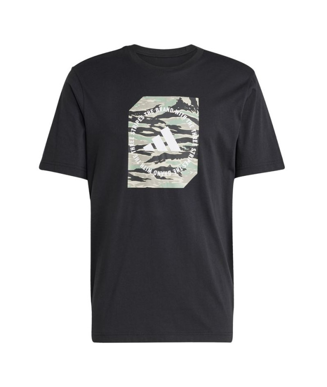 Camiseta adidas Camo Box Hombre Negro