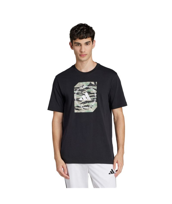 Camiseta adidas Camo Box Homem Preto