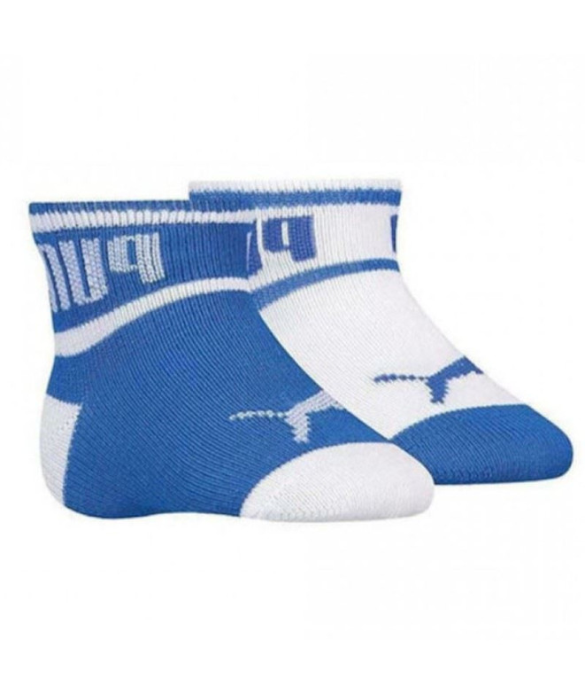 Meias Puma Baby Wording Infantil Branco/Azul
