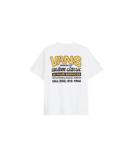 Camiseta Vans Shop Front Ss Hombre Blanco/Sunny Amarillo