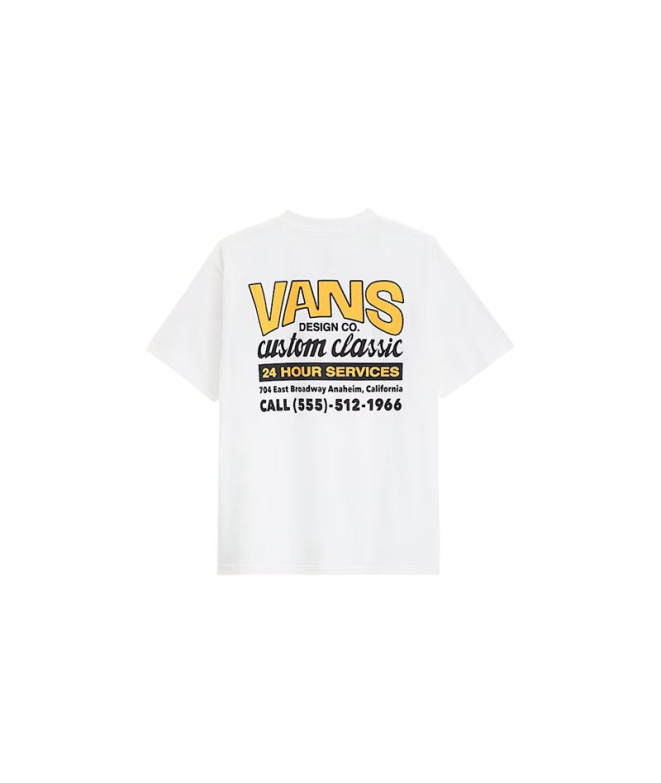 Camiseta Vans Shop Front Ss Hombre Blanco/Sunny Amarillo