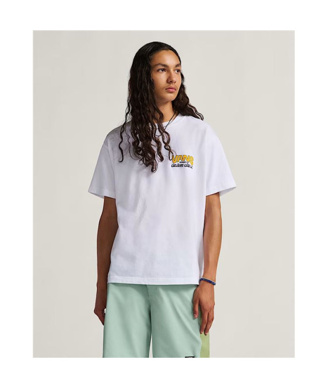 T-shirt Vans Shop Front Ss Homme Blanc/Soleil...