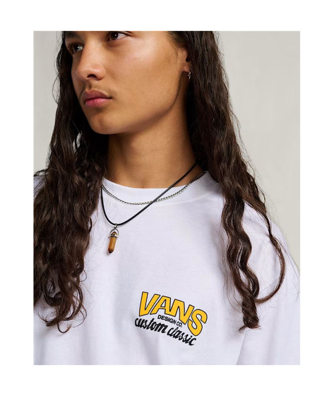 T-shirt Vans Shop Front Ss Homme Blanc/Soleil...