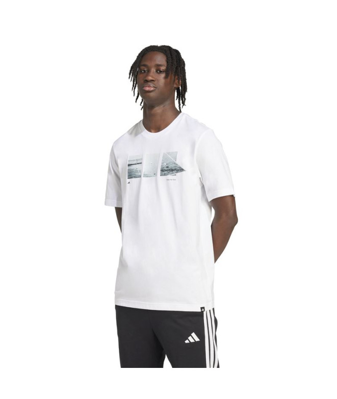 T-shirt adidas Lens Tennis Homme Blanc