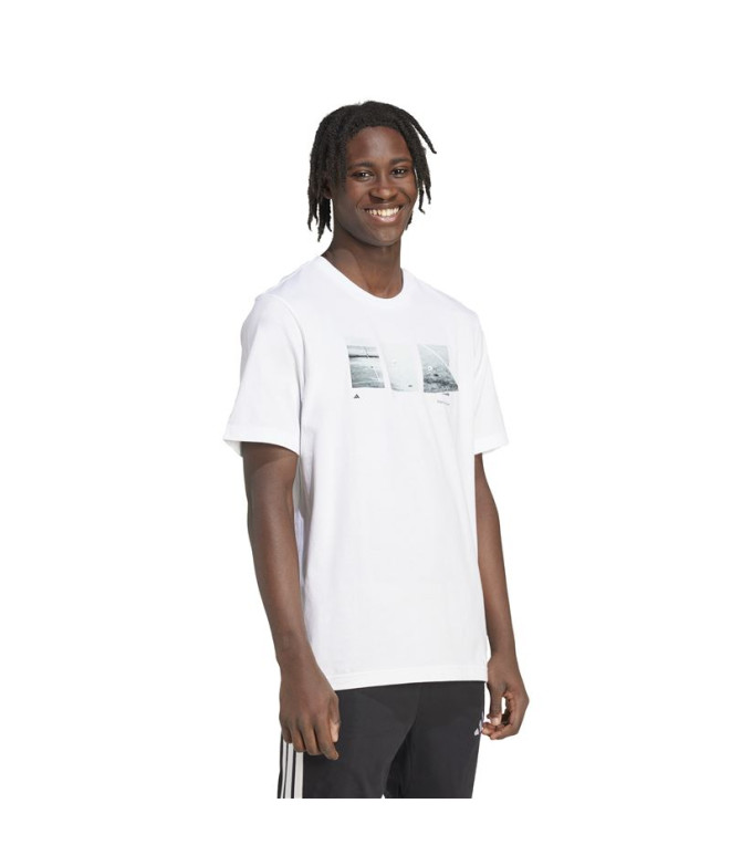 T-shirt adidas Lens Tennis Homme Blanc