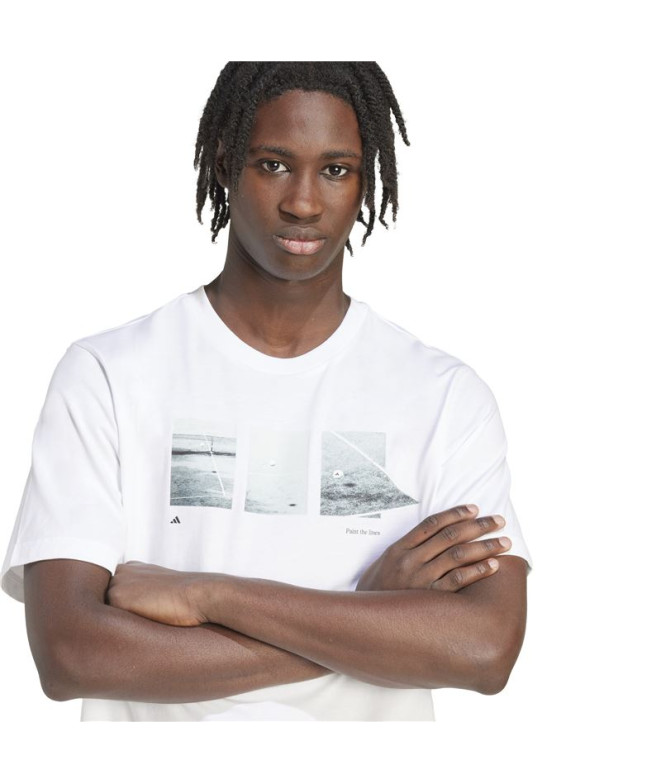 Camiseta adidas Lens Tennis Hombre Blanco