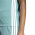 Camiseta adidas 3 Bandas Sj Mulher Azul/ Branco