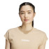 Camiseta adidas Linear Sj Mujer Beige/ Blanco
