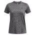 Camiseta de Fitness Under Armour Tech Ssc- Twist Mulher Cinza