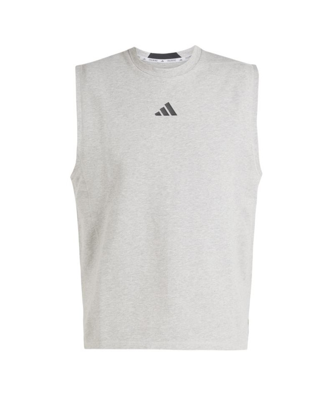Camiseta Tirantes de Fitness adidas D4T X SL Tee Homem Cinza médio brezo