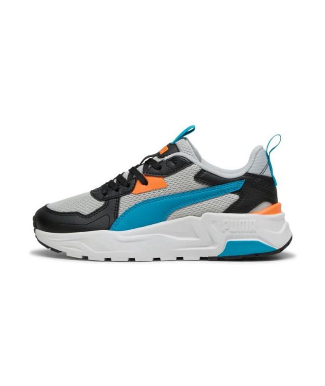Sapatilhas Puma Trinity Lite Infantil Cool Light Cinza/Tropical Azul/Preto