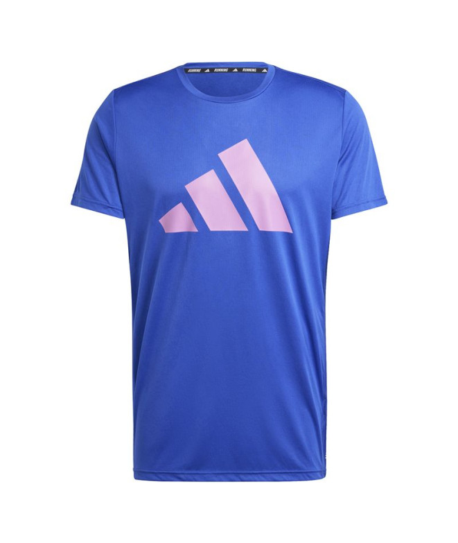 Camiseta de Running adidas Run It Hombre Azul
